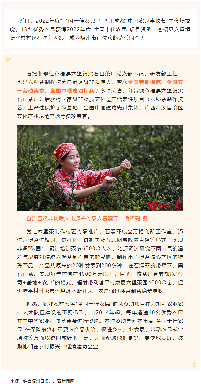 2022年&ldquo;全國十佳農(nóng)民&rdquo;揭曉 全國勞模石濡菲上榜！.png